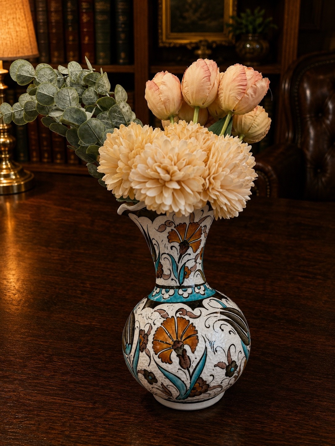 Handmade Ottoman Floral Ceramic Vase